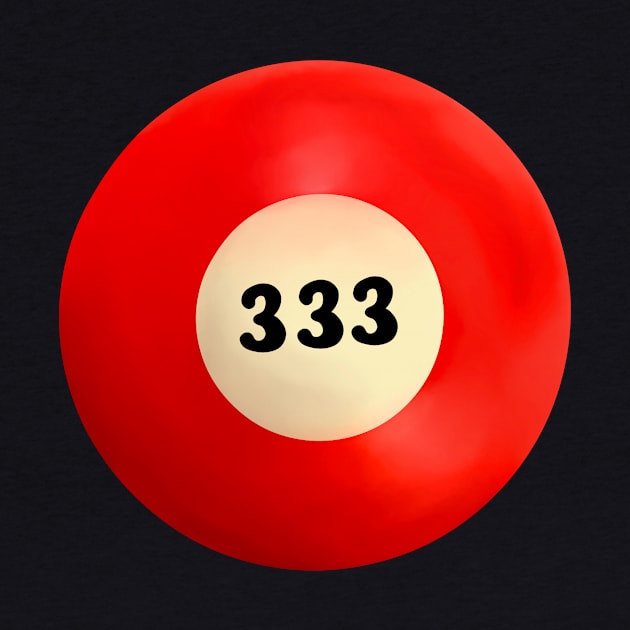333 Angel Number Pool Ball by notastranger